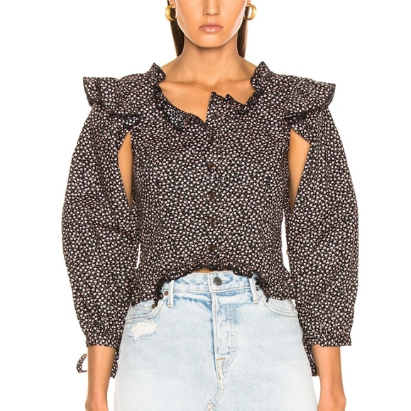 ISO Sandy Liang Allie Top - Picture 2 of 2